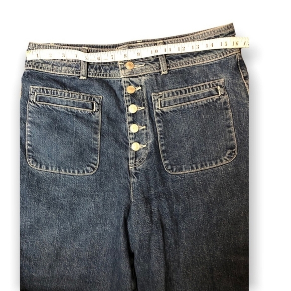 Womens We the Free Colette button down wide flare, high waist jean 31 - Picture 4 of 9